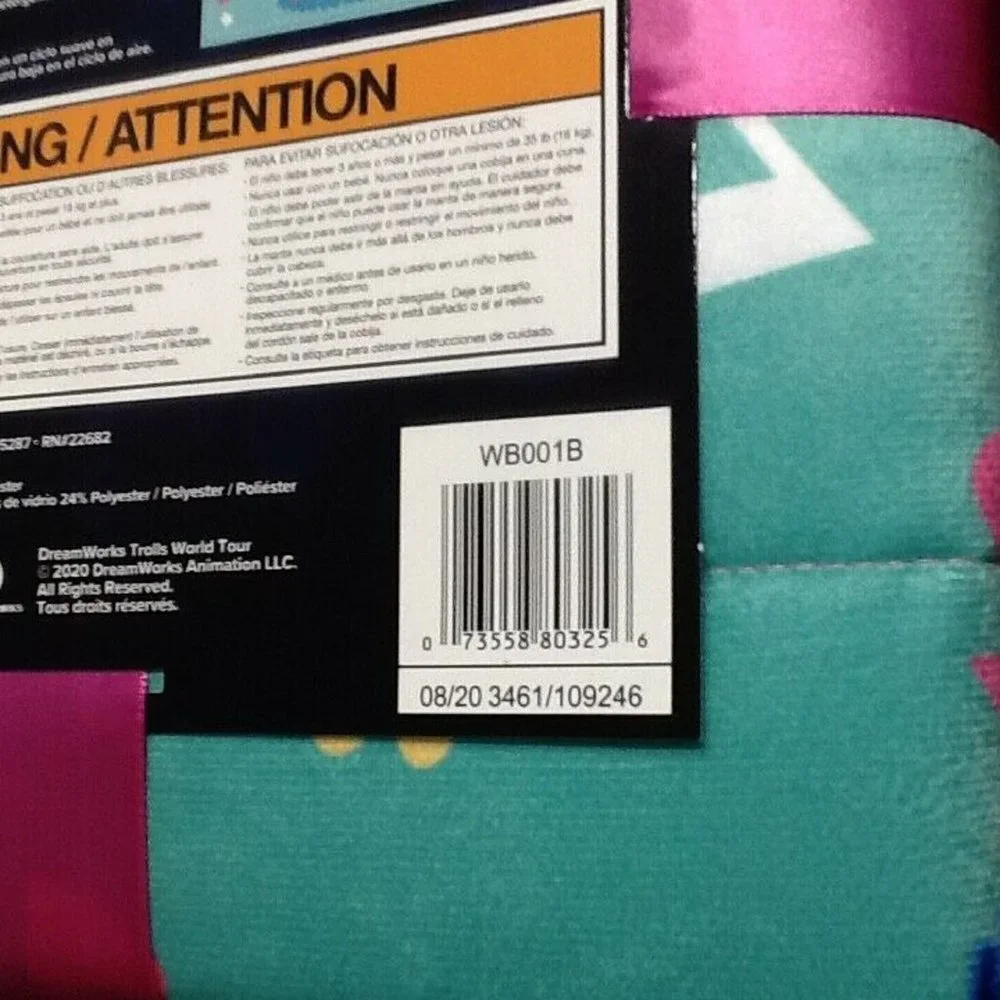 new Kids' Trolls Music Tour Weighted Blanket that provides Warm Cuddly Softness